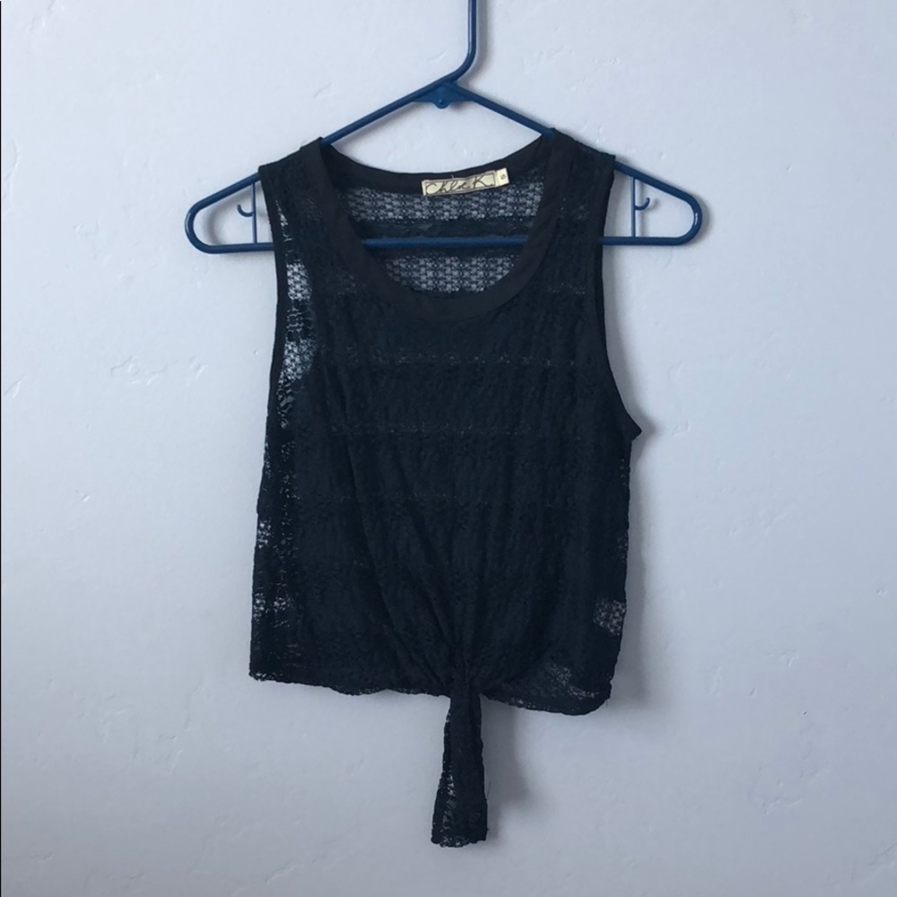 See thru crop top